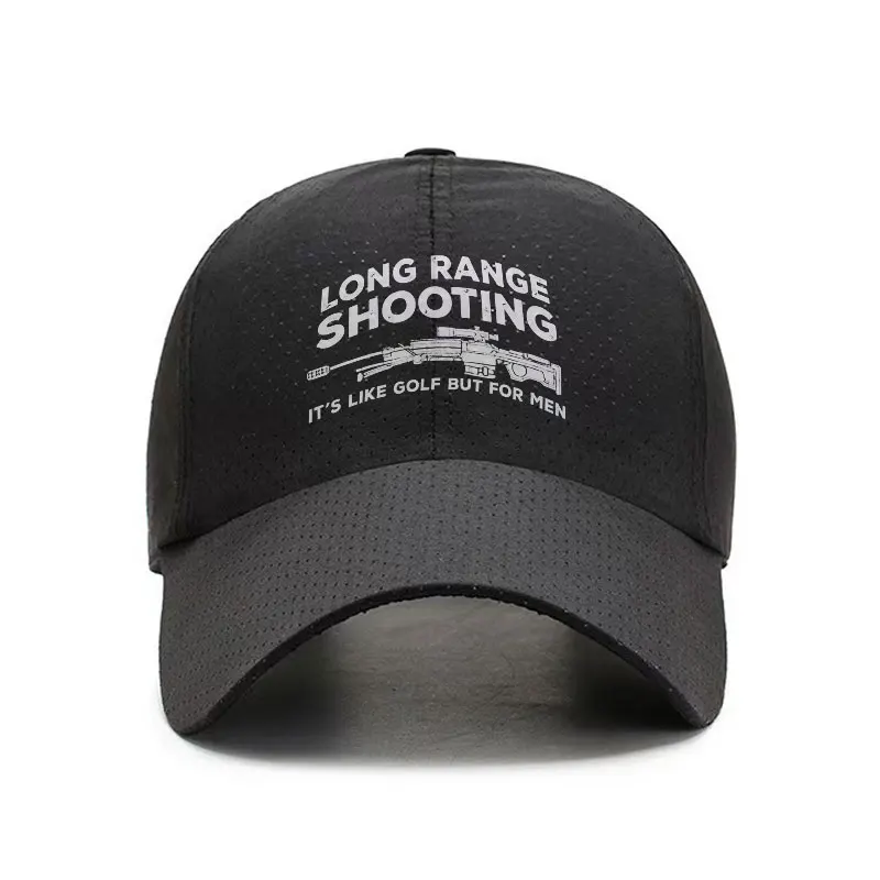 Long Range Shooting Quick Dry Baseball Cap Mens Golf Style Dad Hat Adjustable Sports Hat