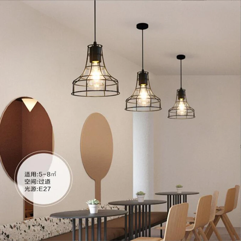 

Nordic Chandelier Industrial Retro Pendant Lights Edison Bulbs For Bar Counter Dining Room Restaurant Porch Corridor Aisle