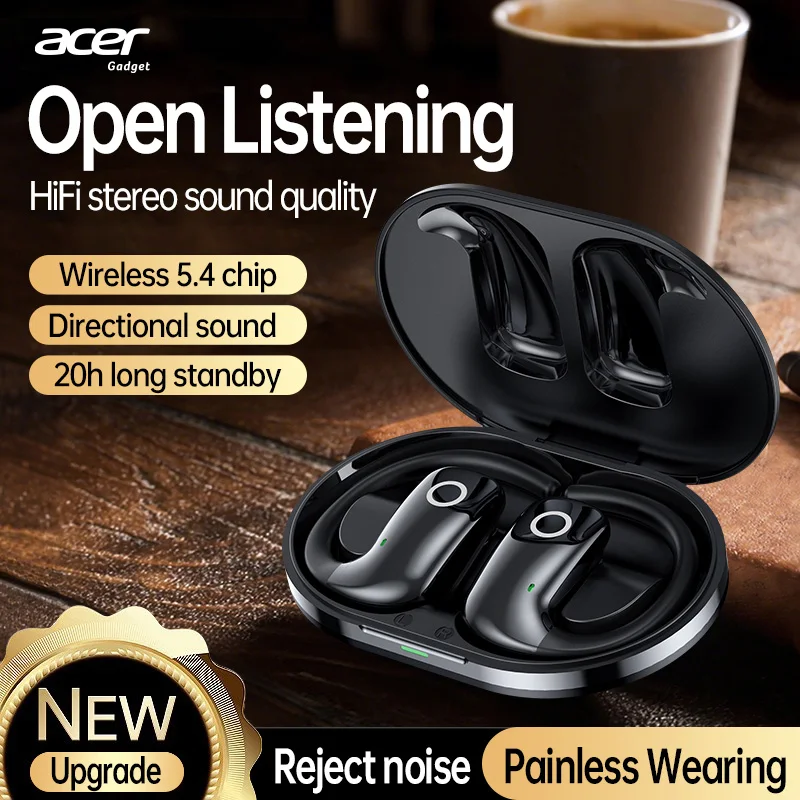 Acer Ohr547 Wireless Bluetooth Headphones New Ear-Hook Design Open-Ear Headphones Comfortable to Wear，Sports and Running