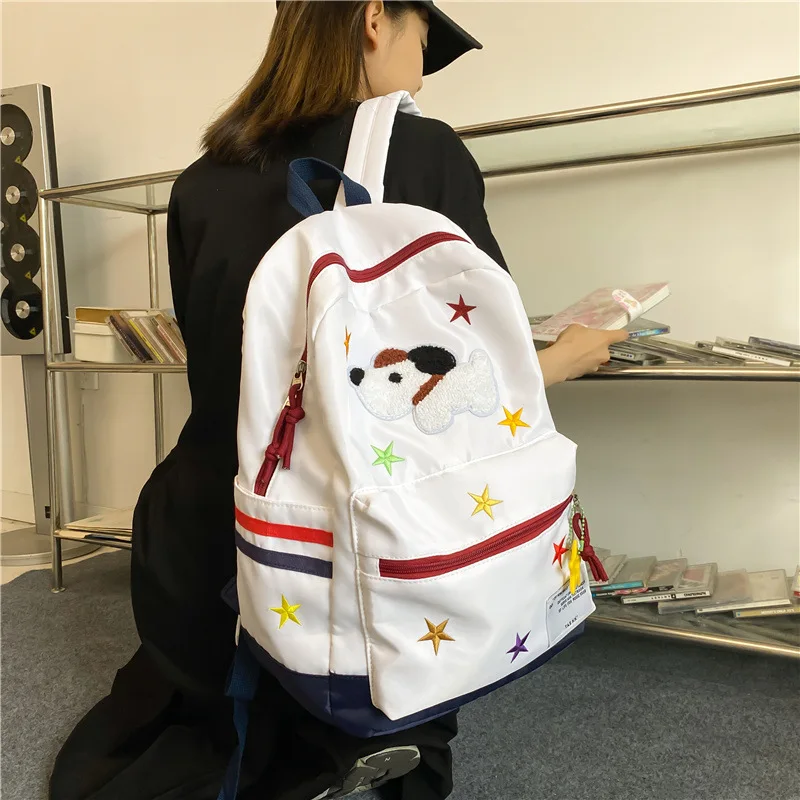 Mochilas escolares con patrones de cachorros Kawaii para niñas adolescentes, bolsos de hombro de viaje casuales para estudiantes universitarios, mochilas lindas para niños, moda Y2K