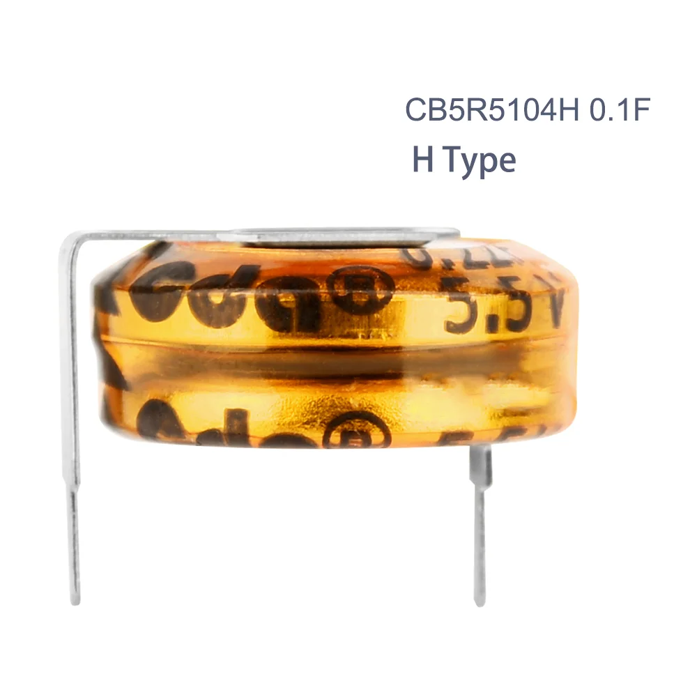 CB Super Capacitors CDA CB5R5104H 0.1F 5.5V H-Type Button Capacitor Farrah SuperCapacitors