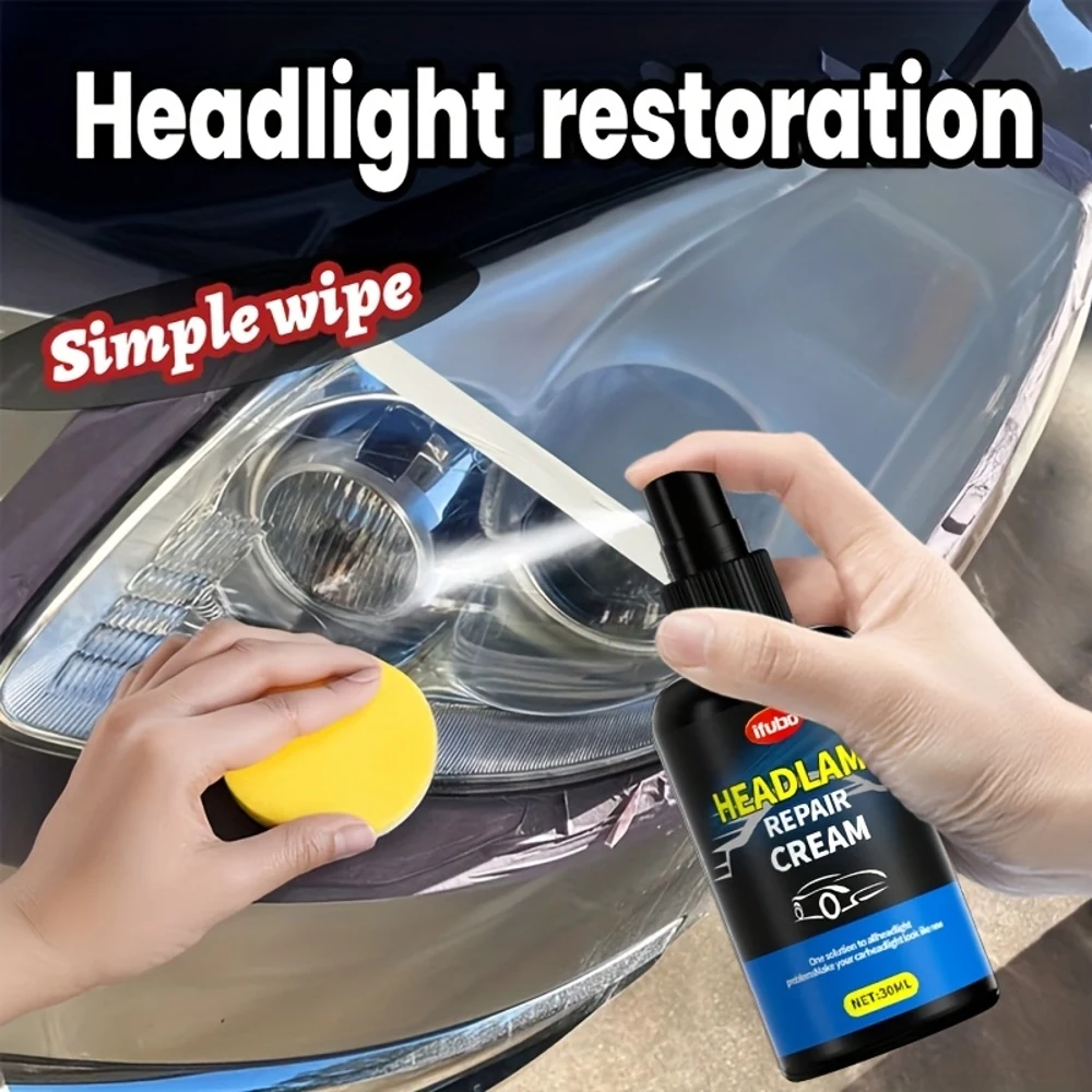 

IFUBO Новая паста для восстановления фар автомобиля 30 мл — удаление пожелтения, окисления, ремонта царапин, быстрая фиксация старения света