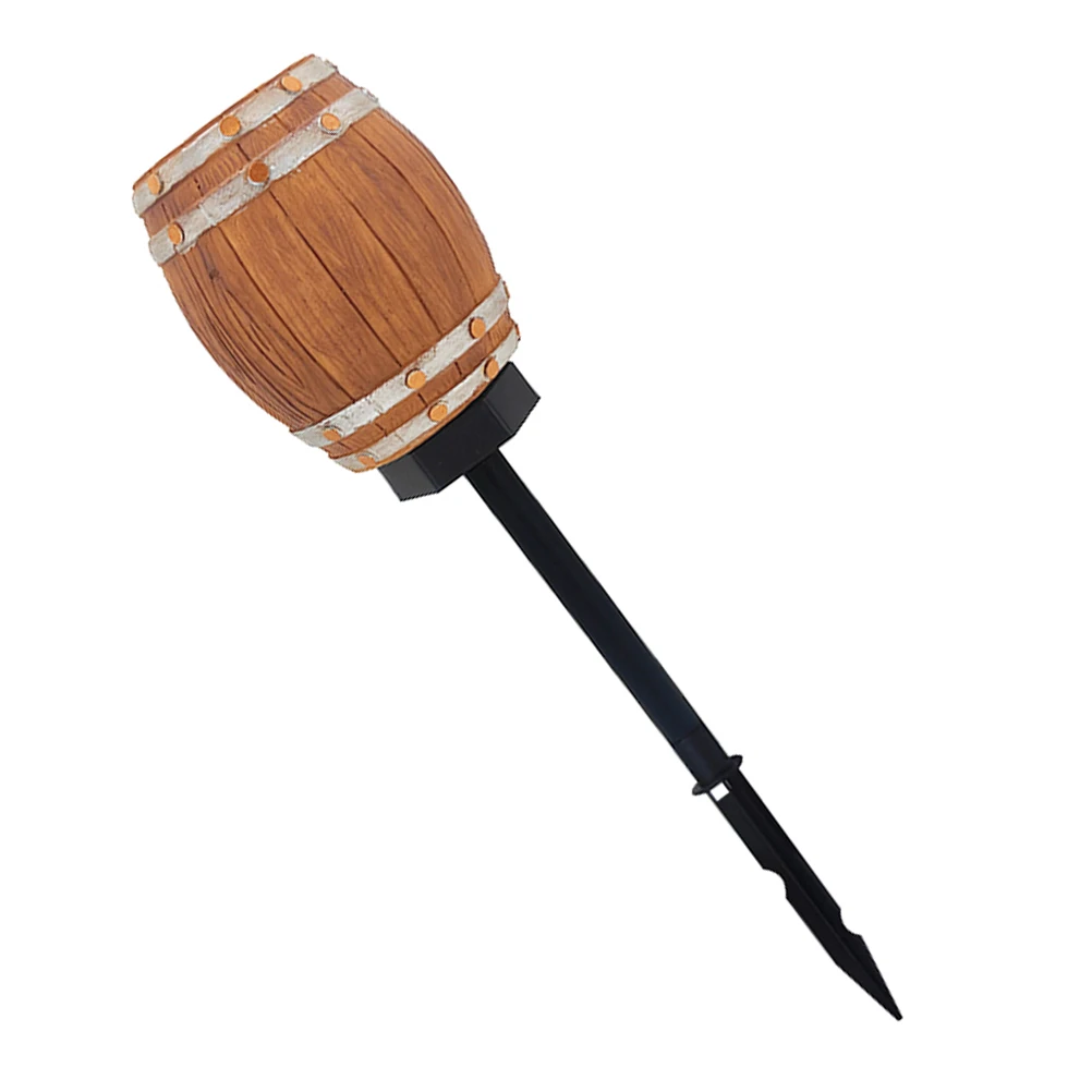 

Barrel Lamp Solar Garden Stakes Outdoor Lights Decorative Unique Solar Powered Durable Material Lawn Patio Space Warm Atmosphere