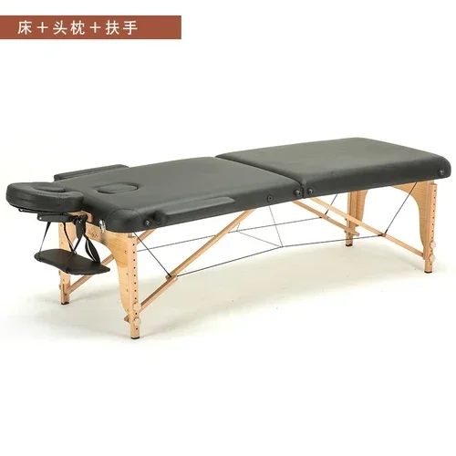 

ss26 New Folding Massage Bed Beauty Body Massage Acupuncture Tattoo Bed Household Portable Beech Health Care Weight Loss Bed