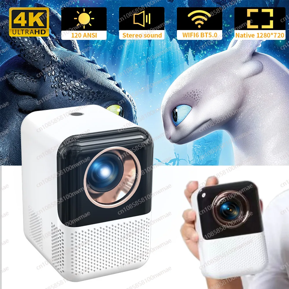 Projector Android 10 Bluetooth 5G dual band high definition 1080P projector home