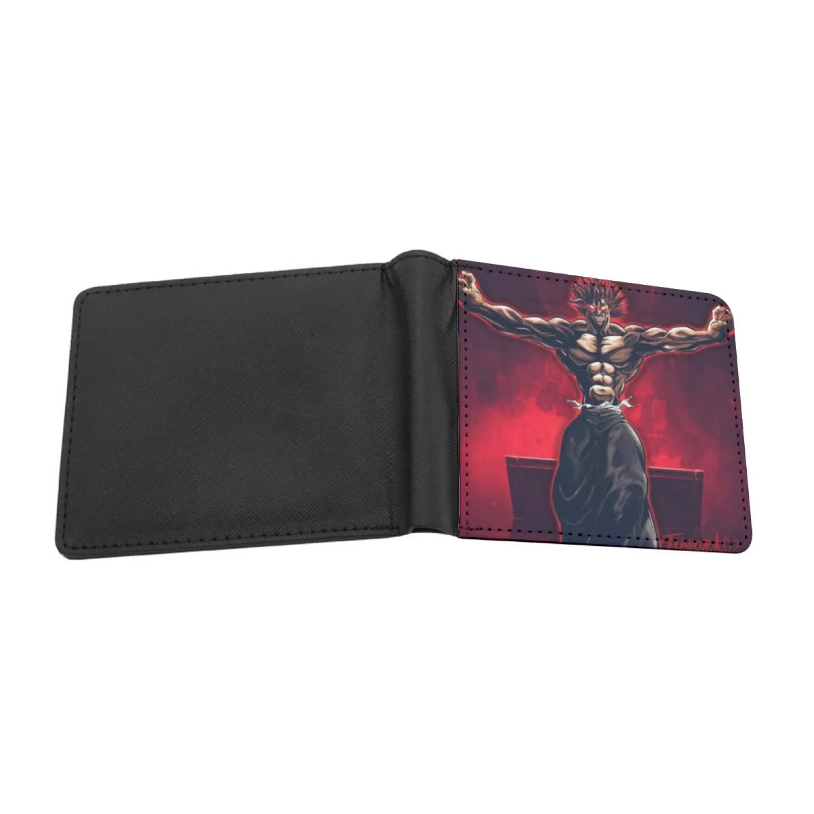 Yujiro Hanma Cover Phone Anime Fnaart New Print Wallet Short Men Wallets Credit Card Holder Purses Anime Art Personalized Print
