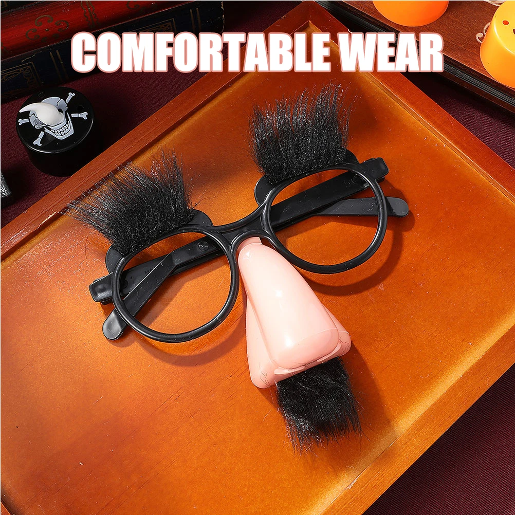 

2pcs Funny Glasses With Mustache Clown Props For Carnival Halloween Eyewear For Adults Comfortable Lightweight For Birthday
