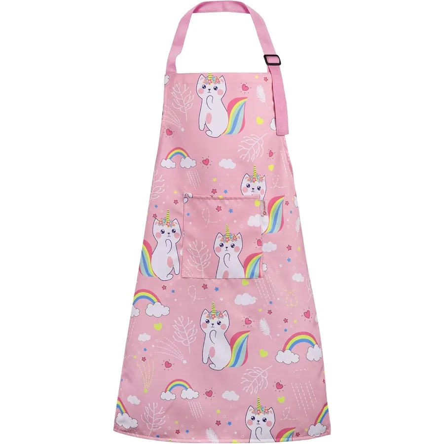 

Фартук для кошек 5–12 лет Водонепроницаемый регулируемый фартук с карманами для выпечки шеф-повара