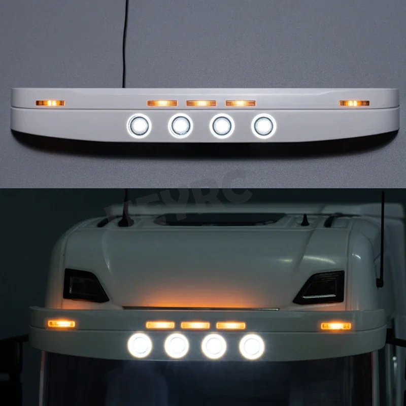 

LED Simulation Sun Visor Light JUWUBA Lamp for 1/14 Tamiya RC Truck SCANIA 770S 6X4 56368 8X4 56371 Car Upgrade Accessories