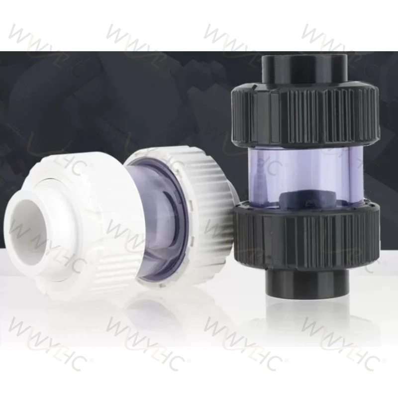 Transparent PVC One Way Check Valve 20mm 25mm 32mm Water Pipe Connector for Aquarium Garden Irrigation