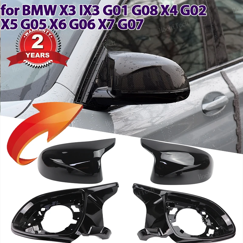 

4pcs Mirror Cover M Style Car Side Rearview Mirror Cover Cap Trim For BMW X3 iX3 G01 G08, X4 G02, X5 G05, X6 G06, X7 G07