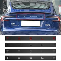 1pcs 3D ABS Logo Tesla Emblem Letters Car Trunk Badge Rear Letter Label Electroplated For MODEL 3 MODEL S X Modified accessorie