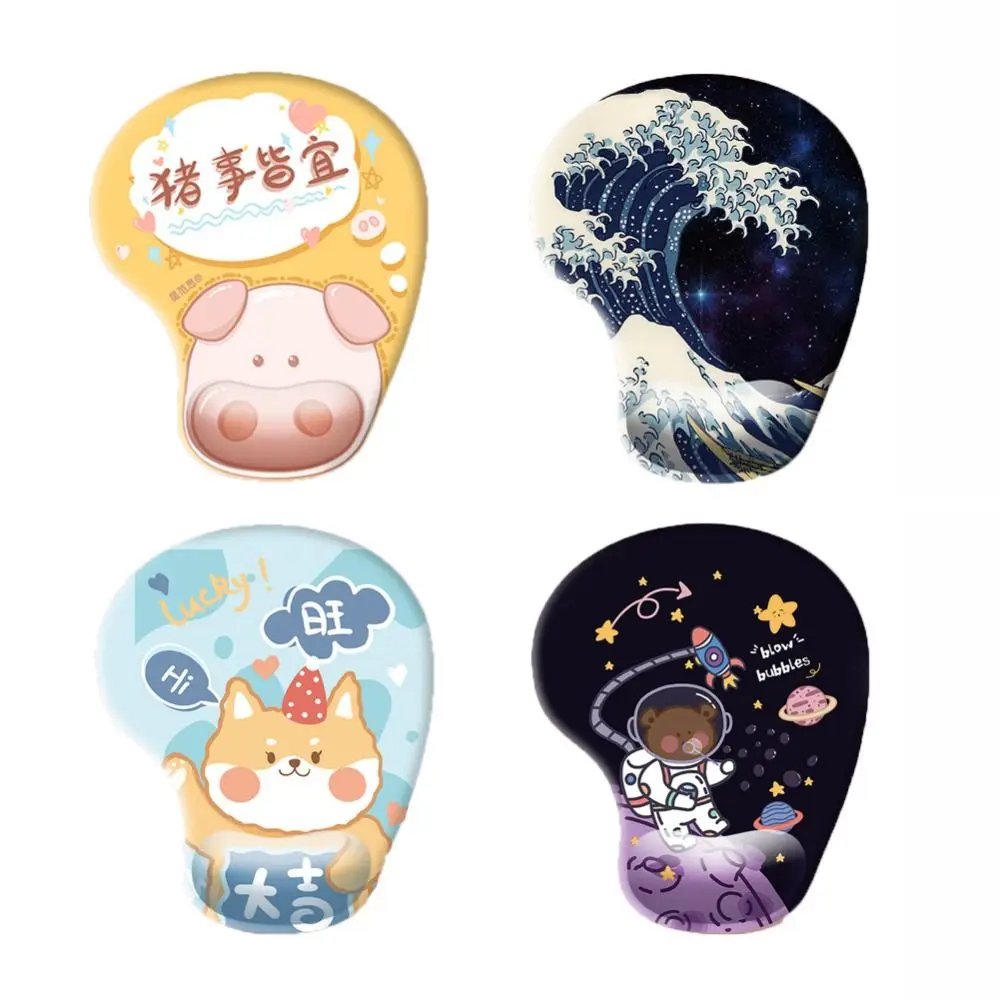 Cartoon Ergonomic Hand Support Mouse Mat Non Slip Silicone Wrist Rest Mousepad Comfortable Cute Office Accessories Office