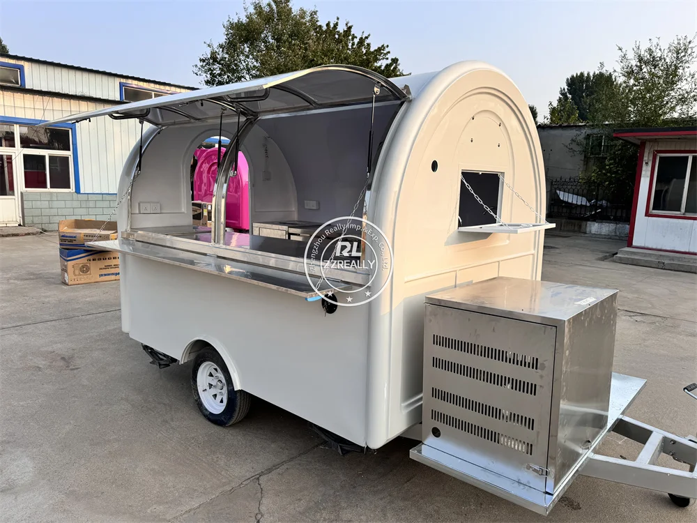 Remolque de comida personalizado, cocina móvil, carrito de helados totalmente equipado, tienda de aperitivos y Pizza, camión de comida rápida, carrito móvil para perritos calientes
