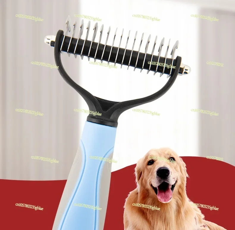 Pet Grooming Tool 2-sided Cat and Dog Bottom Coating Rake Safety Pet Hair Removal Comb