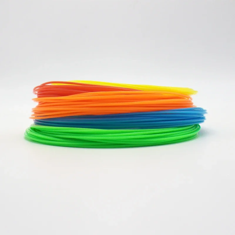 MOQ.Order 5 Pieces10M PLA 3d Print Filament 1.75mm Material Printer Pen High Temperature Glowing Filaments