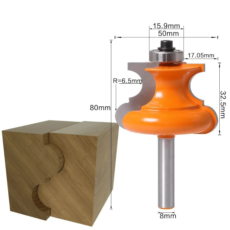 Woodworking Tenon Milling Cutter For Wood 1PC 8MM Shank Milling Cutter Wood Carving Bead Molding Router Bit Flute & Beading Line