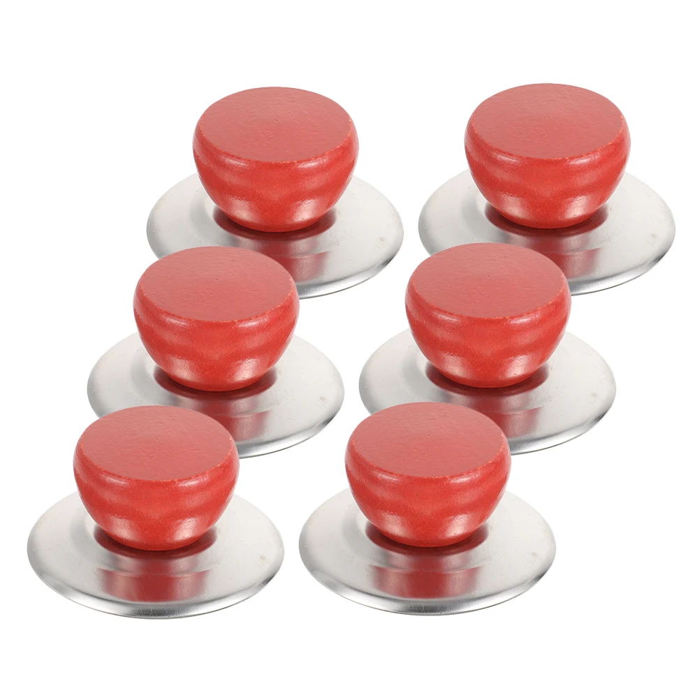 

6PCS Stainless Steel Pot Lid Handles Reusable Replacement Knobs Multifunctional Easy Install Lightweight Cookware Covers Kitchen