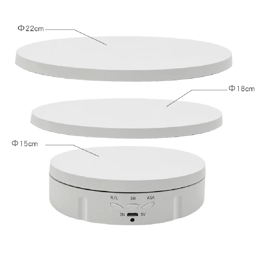 

3 Speeds Electric Rotating Visualizer 360° Turntable Regulation USB Charge Display Stand For Video Shooting Prop Jewelry Shoes
