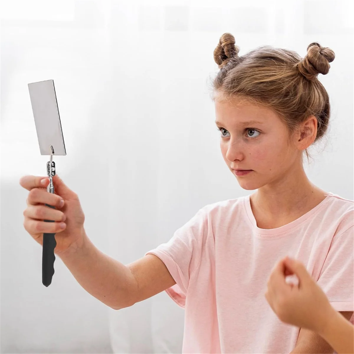 ABEZ 3 Pack Telescopic Inspection Mirror Mechanic Checking Mirror, Inspection Tool for Checking Vehicle, Car, Eyelashes