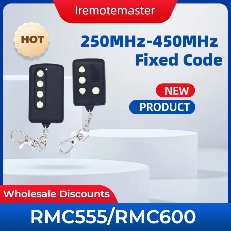 

FOR REMOCON RMC600 Garage Door Remote Control Multicode 250MHz-450MHz Fixed Code REMOCON LRT1 RMC610 RMC555 Gate Remote OPENER