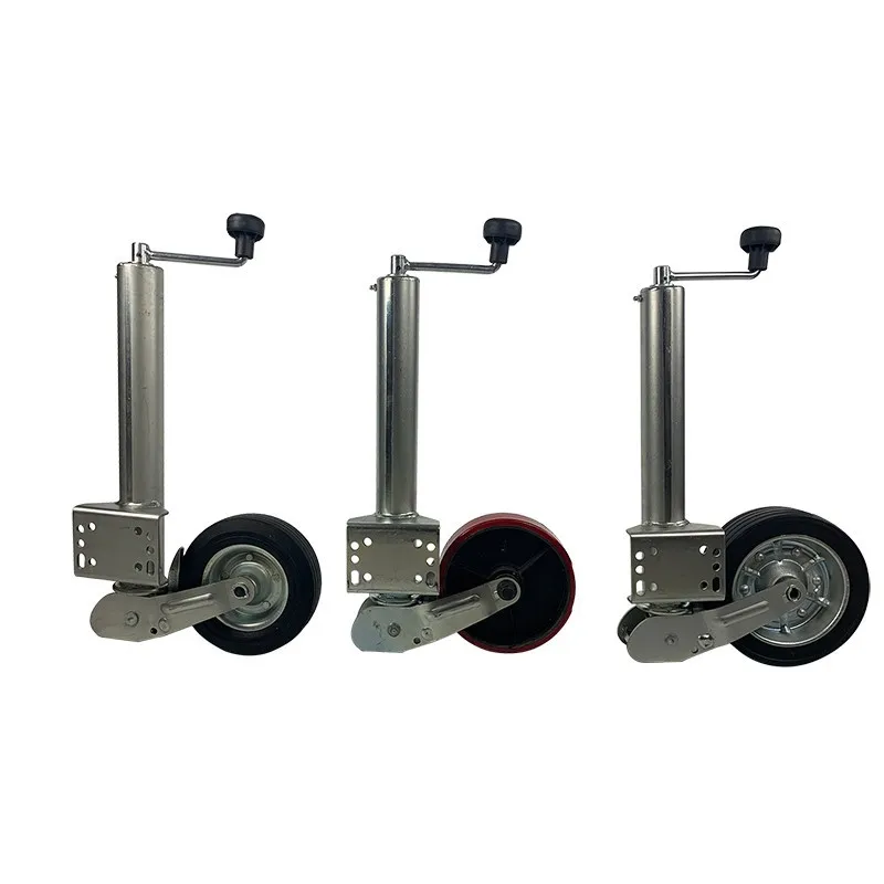 Heavy Duty European Style Trailer Jack 60mm Swivel Guide Caster Wheel Stand Jockey Wheel for Utility Trailer Stabilizer Leg