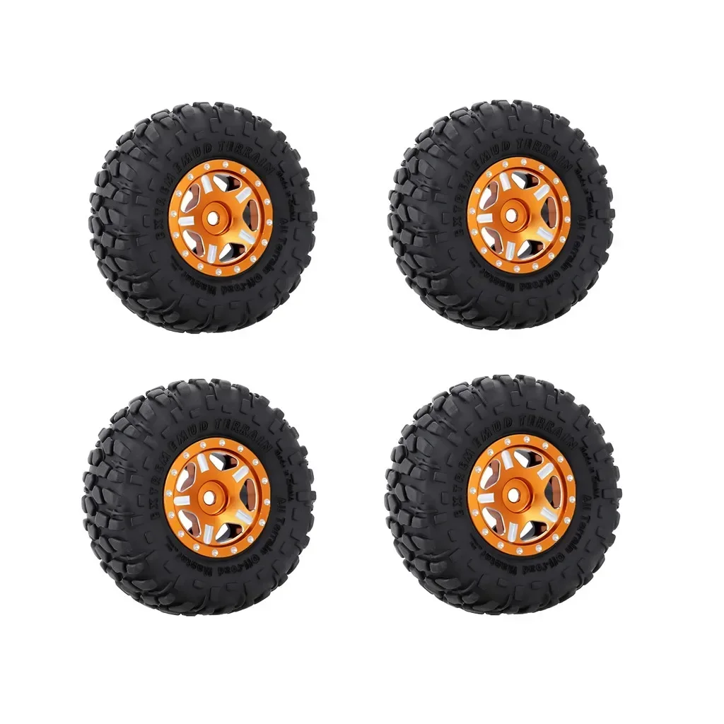 52*18 มม.1.0 "Beadlock ล้อยางชุดสําหรับ 1/24 RC Crawler รถ Axial SCX24 AXI00001 Deadbolt Gladiator Xiaomi JIMNY