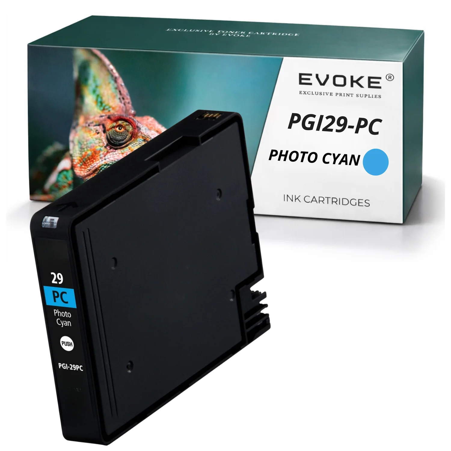 Evoke Compatibele Inkt voor Canon Pgi-29 Pgi29 4876B001 Photo Cyan Pixma Pro-1