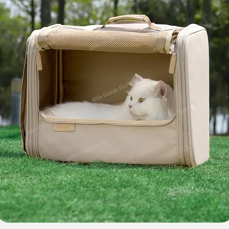 Super Large Pet Carrier Backpack with Double Shoulder Straps for Cats Dogs Space Capsule Design Portable for Outdoor Activities