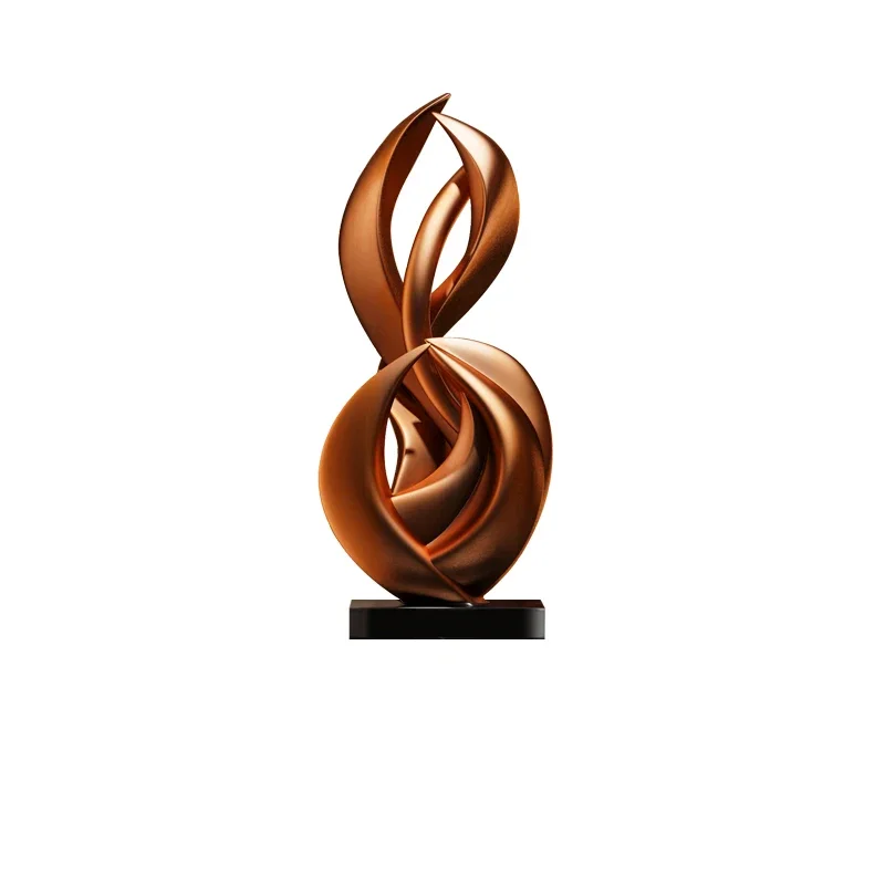 Luxury Geometric Abstract Art Sculpture, Floor & Tabletop Craft Decor for Living Room Entrance Hotel