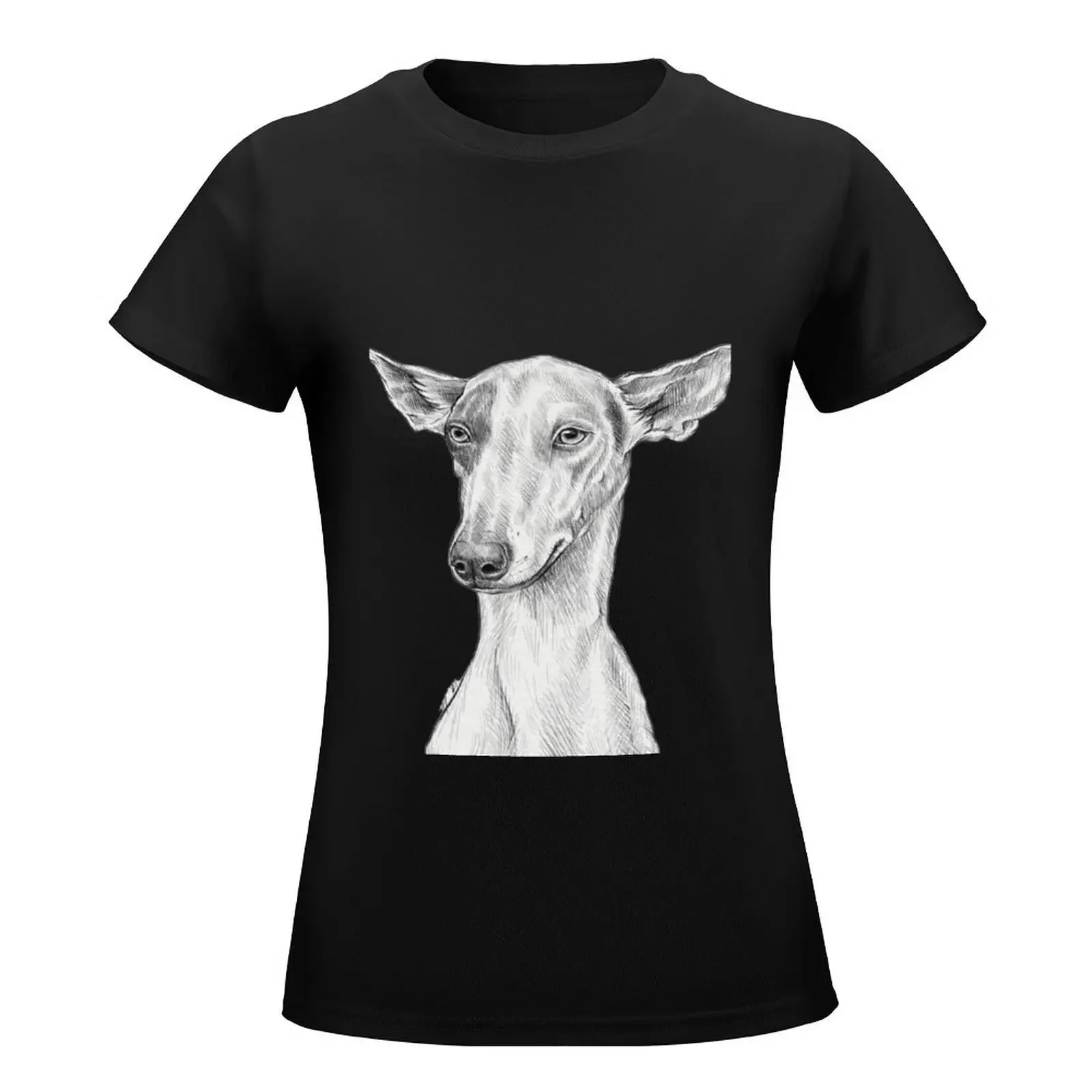 podenco ibecenco T-Shirt plus size tops tops cute clothes spring clothes Women 2024