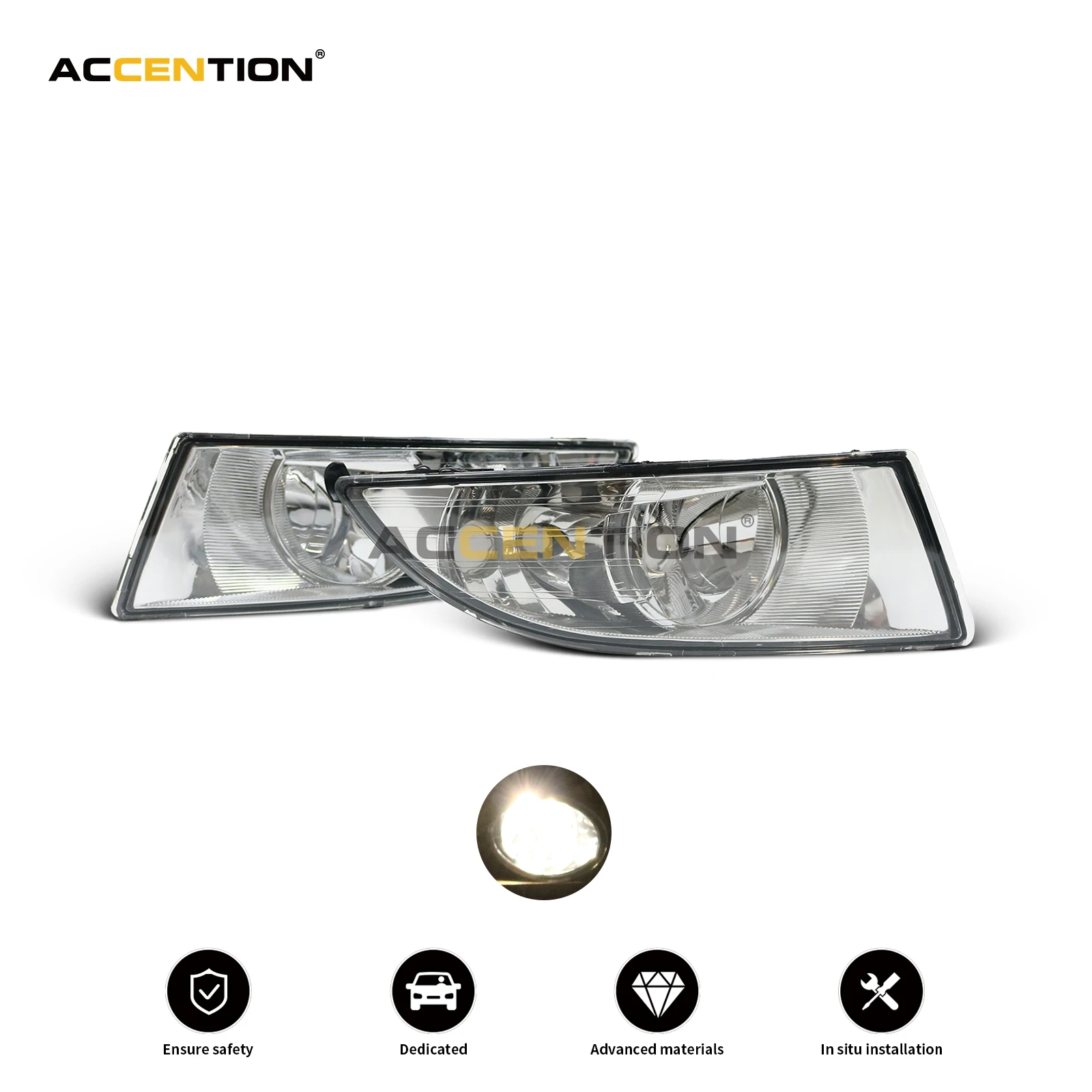 2Pcs Car Light For Skoda Fabia 2 MK2 Facelift 2011 2012 2013 2014 2015 Front Halogen Fog Light Fog Light