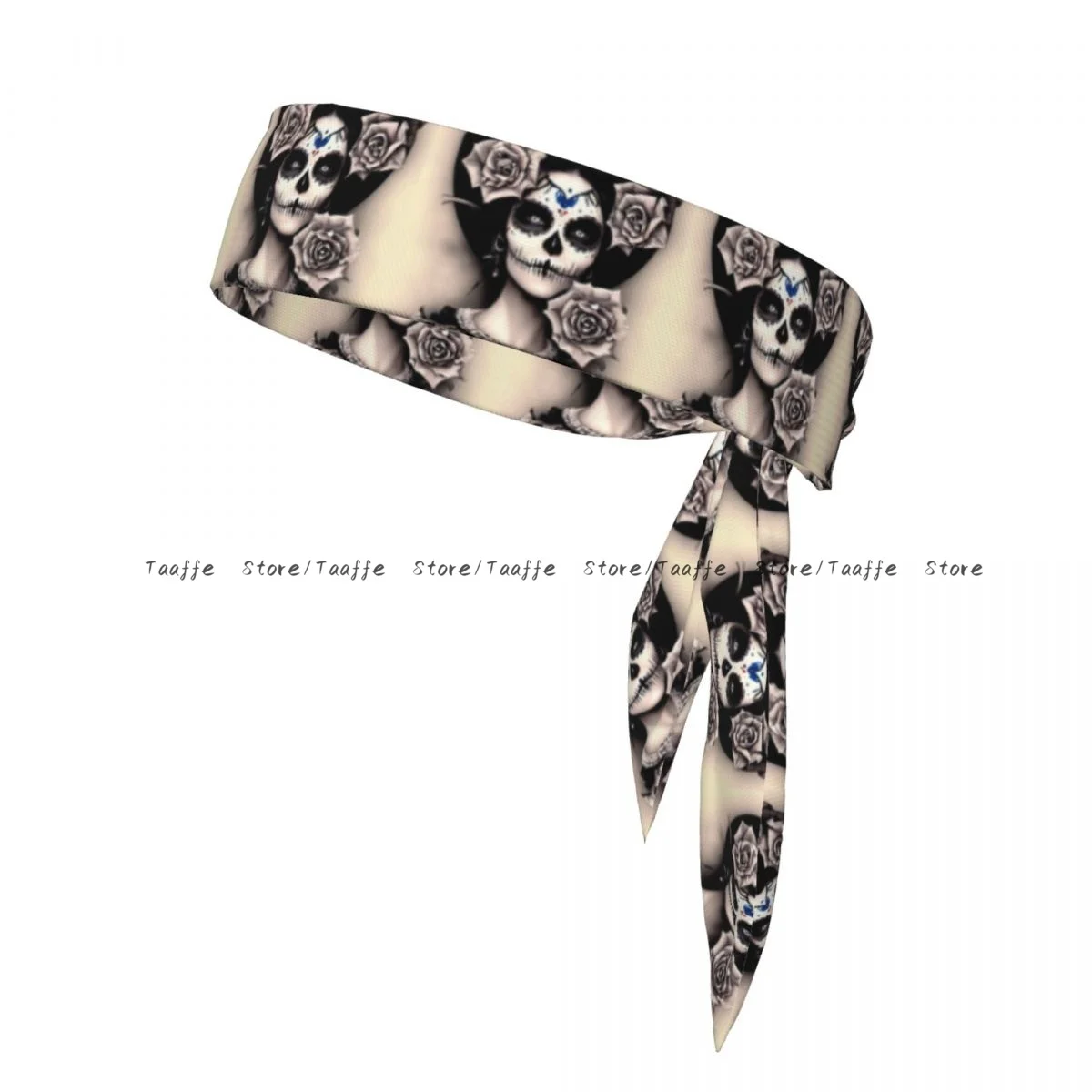 

Sweatband Bandanas Mexico Skull Woman Vintage Style Hairband Head Tie Sports Headband Hair Accessories