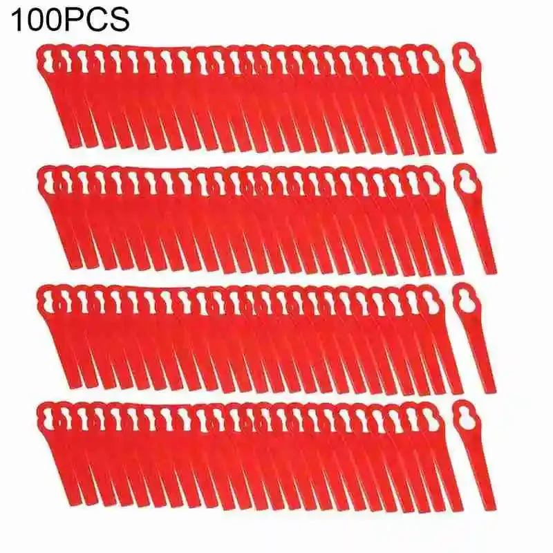 Replacement Trimmer Blades 100pcs Plastic Lawn Mower Grass Blades For Einhell Garden Tools Plastic Lawn Mower