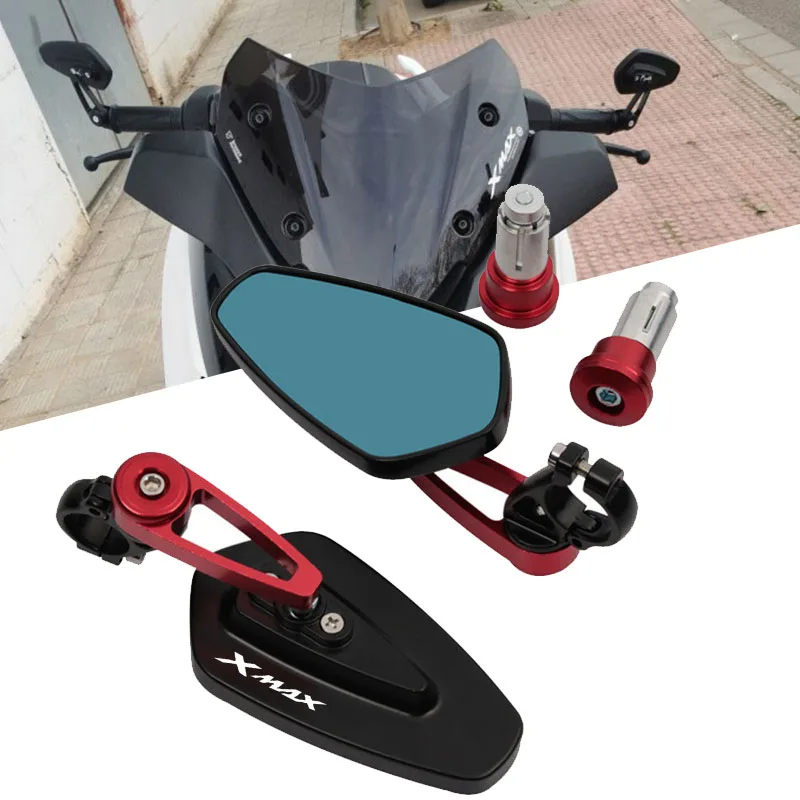 Motorcycle Mirror Aluminium Handle Bar End Rearview Side Mirrors Accessories for NMAX155 XMAX300 NMAX 155 XMAX 300 125