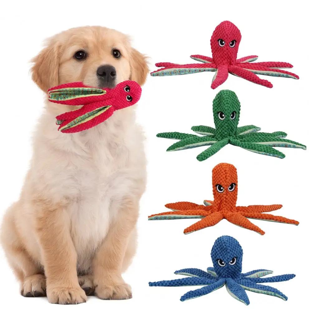 

Pet Chew Toy Cute Octopus Shell Puzzle Toy Bite Resistant Plush Toy Pet Dog Teeth Cleaning Chew Toy Pet Supplies