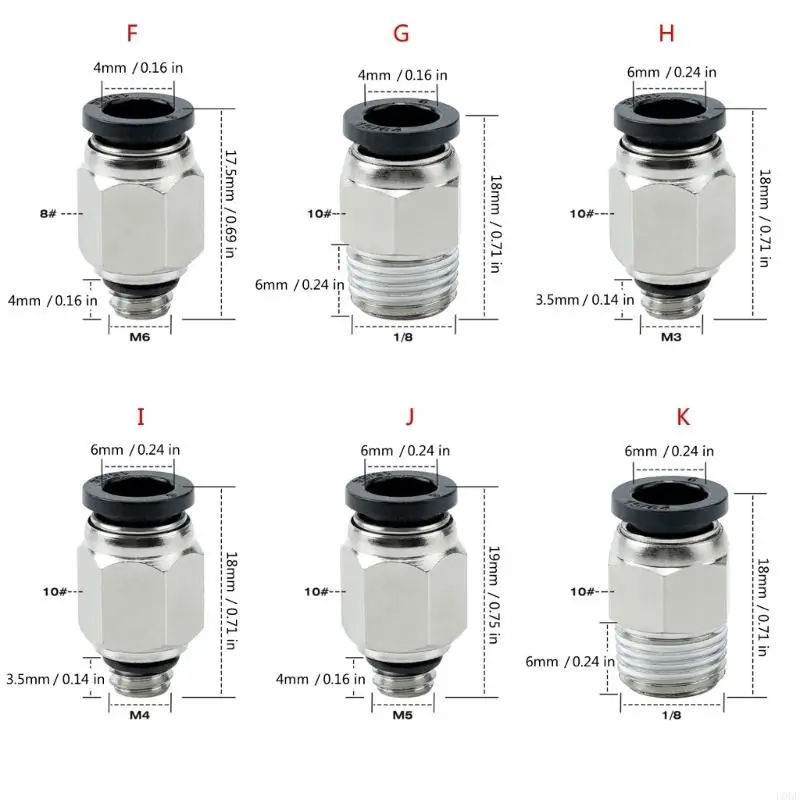 Reliable Miniature Quick Connectors Pneumatic Fitting Adapter Enhances Airflows