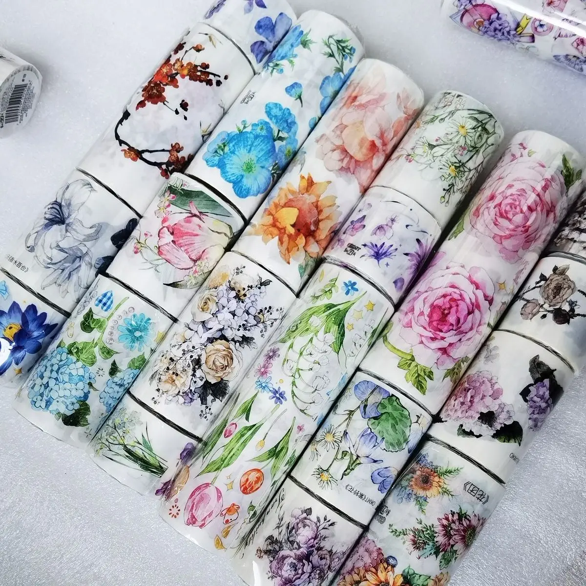 Imagem -02 - Tipos Washi Pet Tape Flores Okmt Cenário Rosa Planejador Decoração Japonesa Adesivo Faça Você Mesmo Papel de Máscara Adesivos Diário Scrapbooking 26