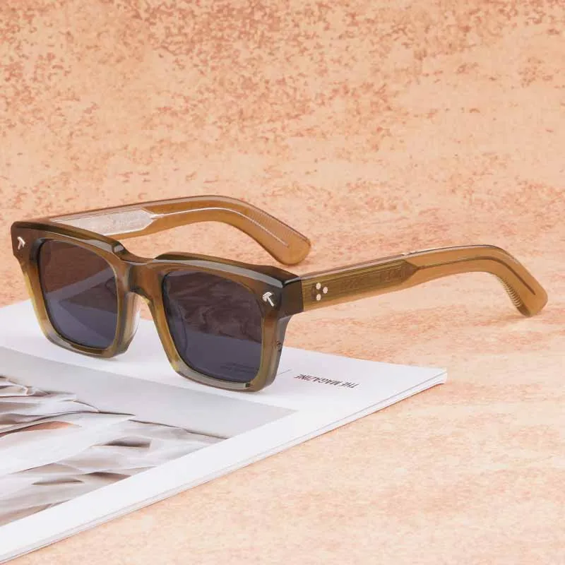 JMM QUENTIN актуальные квадратные солнцезащитные очки для мужчин и женщин, дизайнерский бренд ручной работы в Японии, классические винтажные очки в футляре