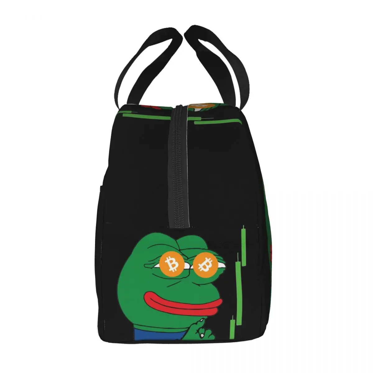 Pepe Frog Animal Bitcoin Crypto Lunch Bag Insulation Bento Pack Bag Meal Pack Handbag