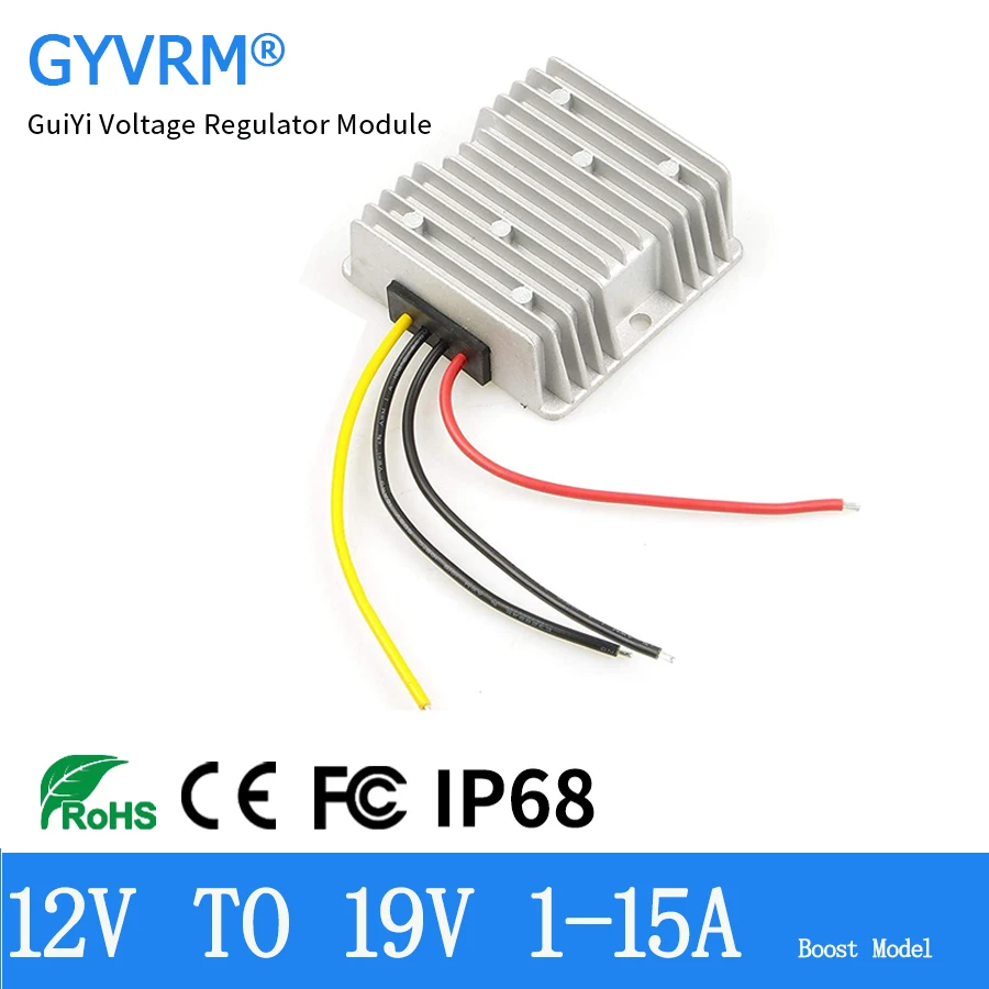 DC DC Converter Step up 12V TO 19V Boost Converter 12V TO 19V 1-15A Boost Converter 12V to 19V for Car Notebook