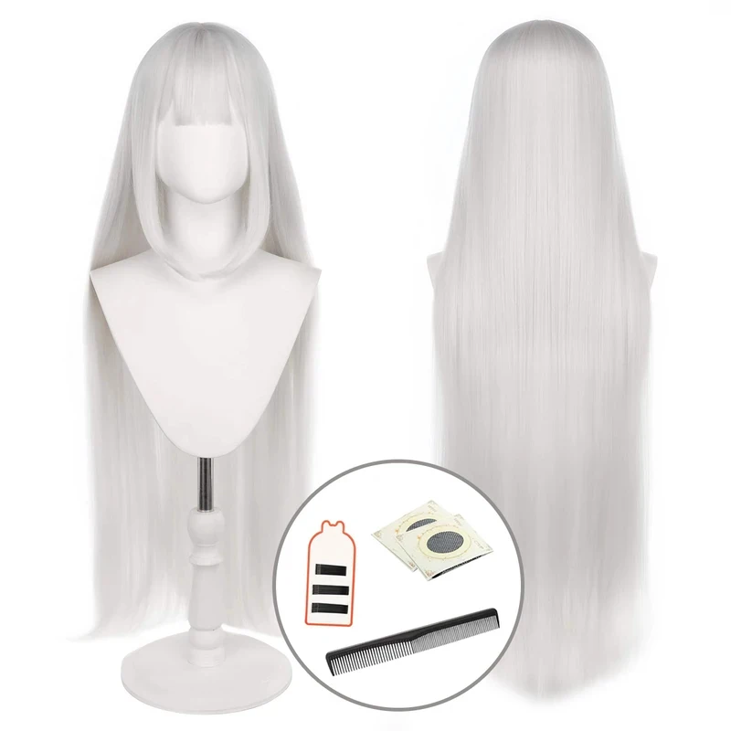 ❤️ ❤️ ❤️ Peluca de cosplay de Emilia de Re:Life In A Different World From Zero, de HOLOUN, con red de fibra sintética, tamaño ajustable y resistente al calor. ❤️ ⭐️ ❤️