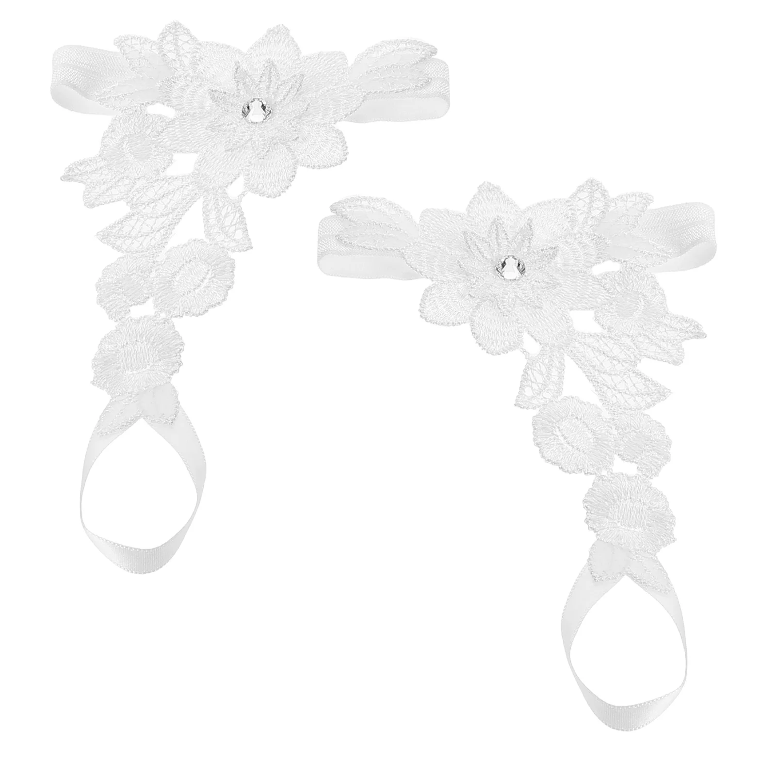 

Retro Rose Lace Anklet Elastic Bridal Foot Chain Wedding Prom Party Flower Anklets Lightweight Comfortable Women Accessory