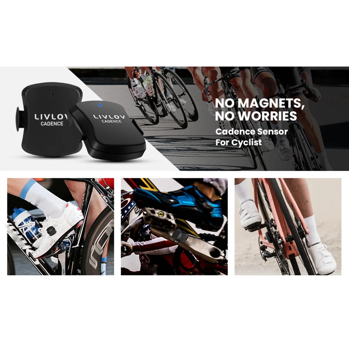 

Highly Recommended.LIVLOV V4 Bicycle Rhythm Sensor, for Zwift Elite HRV Peloton Bike
