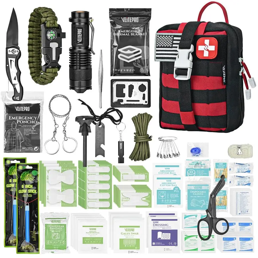 

Survival First Aid Kit Molle System IFAK Medical Kit for Camping Hiking Hunting CarampHome Emergency, Earthquake Preparedness Li