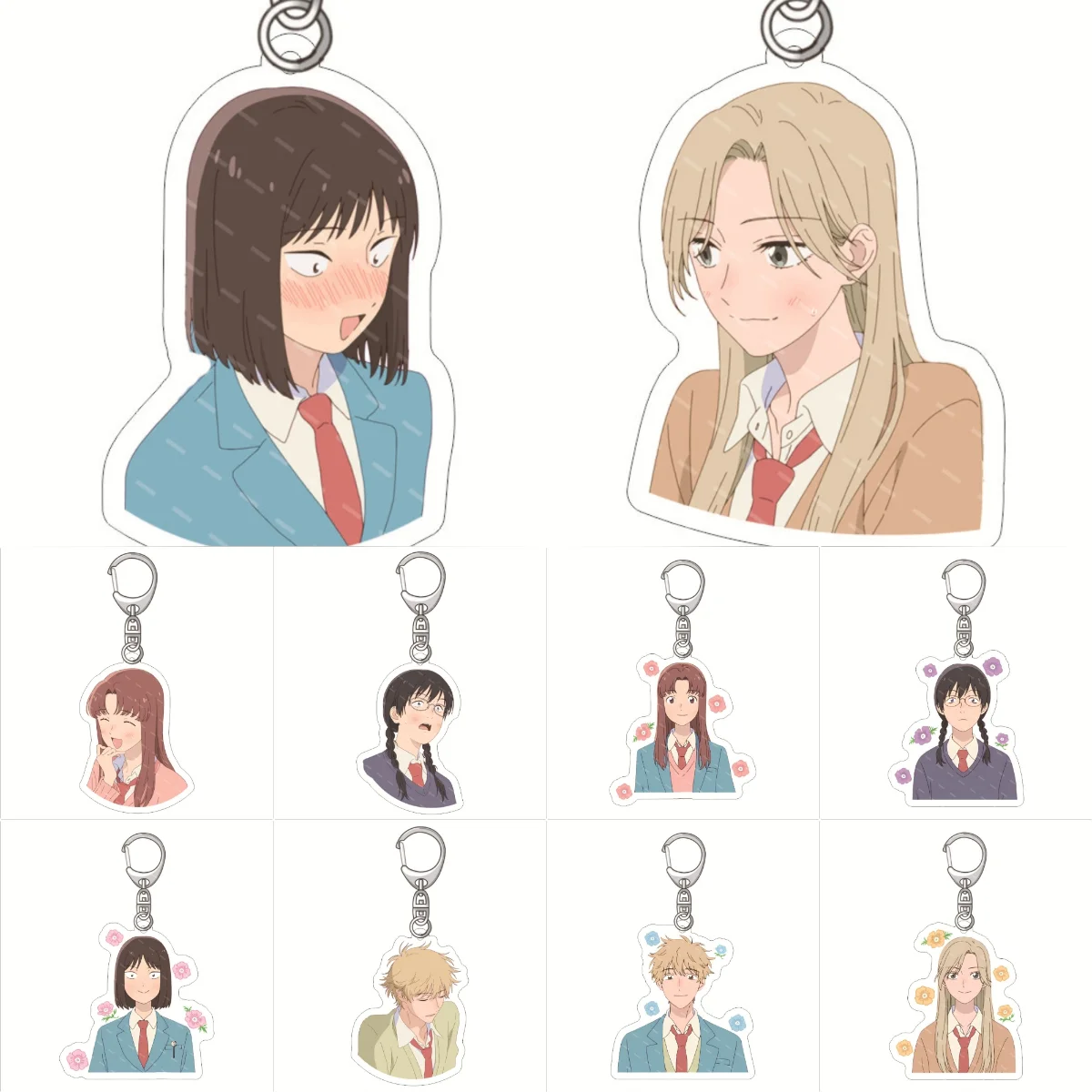 Anime Skip and Loafer Iwakura Mizuue Cosplay COSTUME Acrylic Key Chains Keyring Prop Xmas Gift