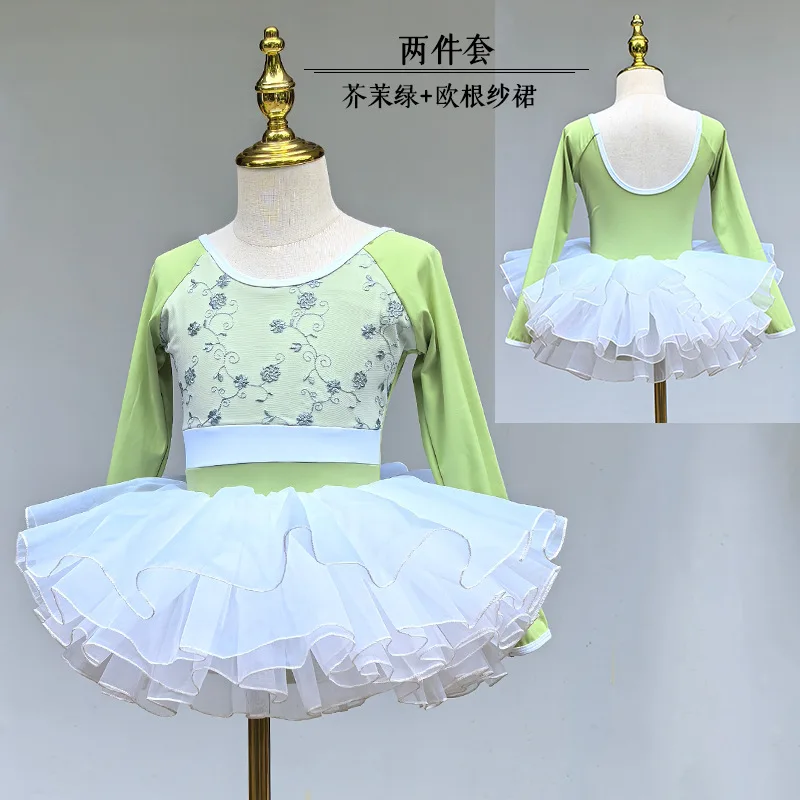 소녀를위한 의상 댄스웨어 발레 레오타드 이벤트 의상 여성 소녀를위한 의류 눈송이 의상 프린트 꽃 스커트 투투