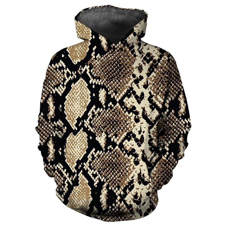 

Snake Pattern Hoodies Snakeskin 3D Print Men Women Hooded Sweatshirts Harajuku Streetwear Oversized Pullover Kids Tops Clothing