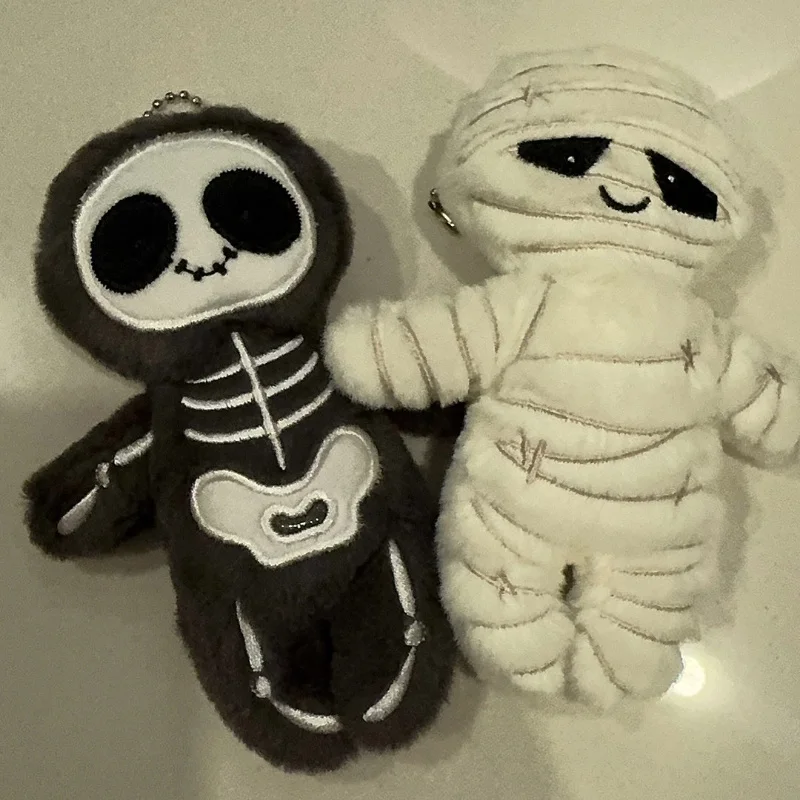 Halloween Fun Skeleton Mummy Plush Toy Pendant Doll Pendant Doll Pendant Keychain Cute Healing Decoration Christmas Gifts