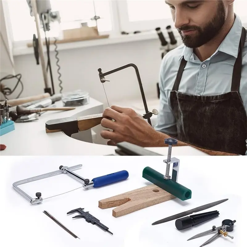 VOFUN-Wax Ring Carving Tool Kit 8 أنماط المفقودة مجموعة الشمع مع شفرات حلقة Sizer ملف مقعد دبوس المجوهرات مجموعة الشمع